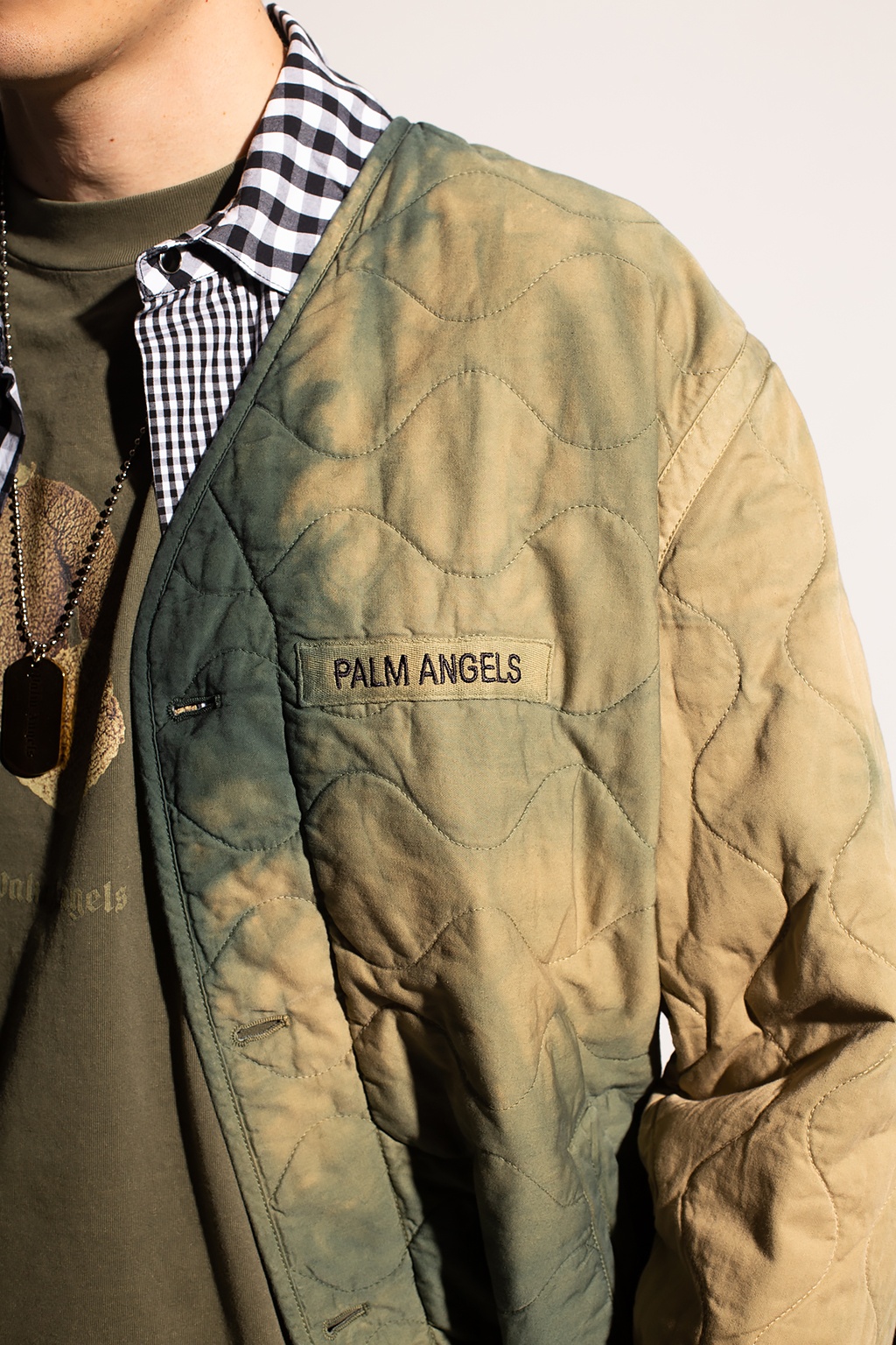 Palm Angels Quilted jacket with logo